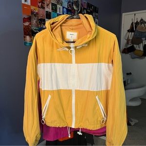 yellow forever 21 windbreaker jacket